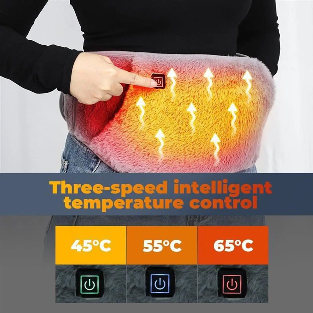 Abdominal Heating Pad 3-Levels Electric Waist Belt Warmer Heated Waist Belt for Menstrual Belly and Abdominal Comfort
