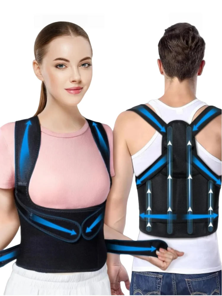 Adjustable Full Back Brace Posture Corrector for Women And Men Shoulder Straightener Support for Correcting Poor Posture