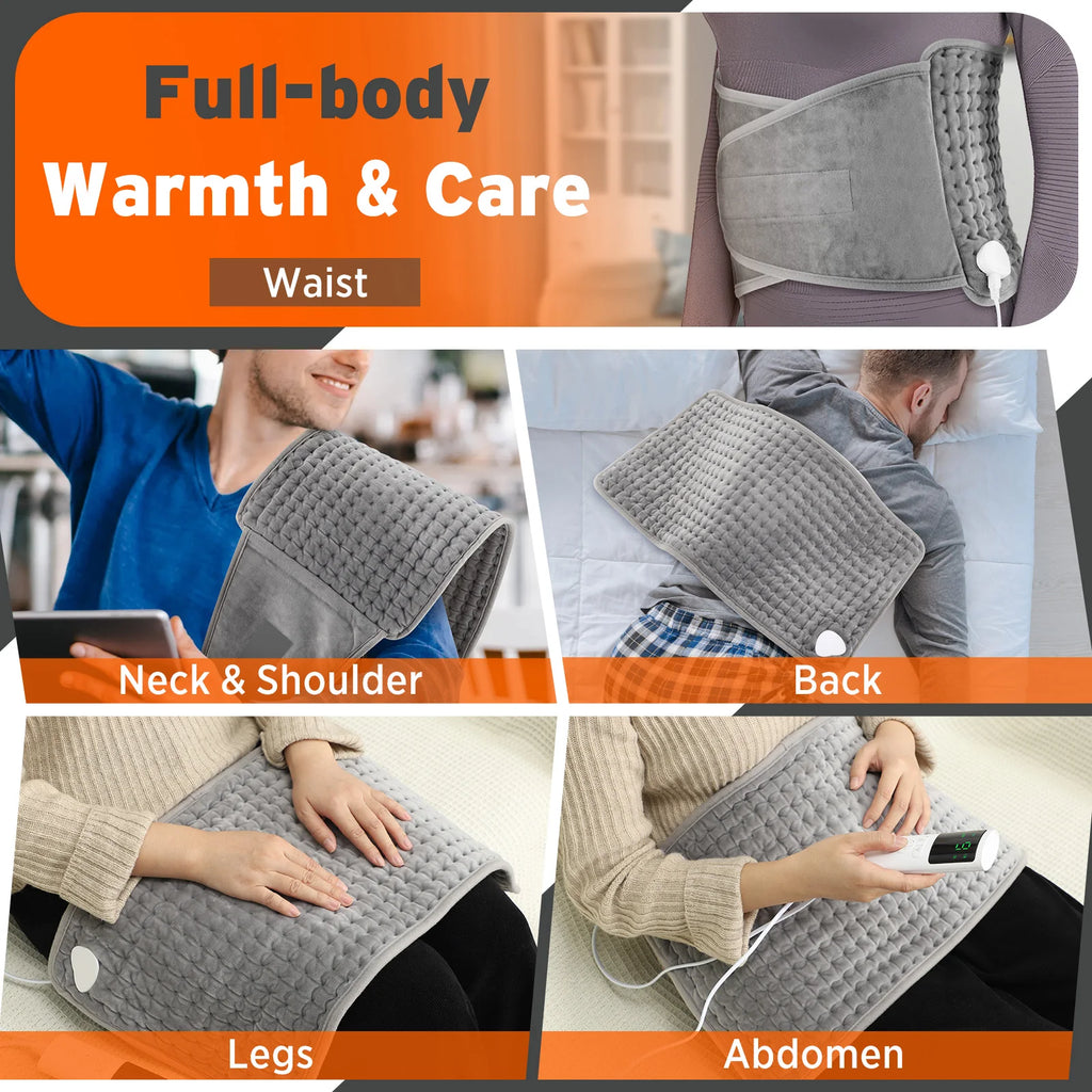 Electric Heating Pad Back Support Belt with Temperature Control Warm Blanket Warming for Waist Hand Leg Abdomen