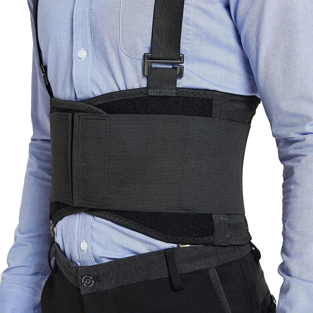 Back Brace Lumbar Back Support Belt with Removable Suspenders Lower Back Support Belt for Heavy Lifting and Work