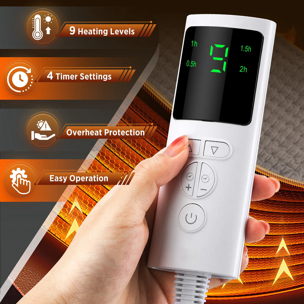 Electric Heating Pad Back Support Belt with Temperature Control Warm Blanket Warming for Waist Hand Leg Abdomen