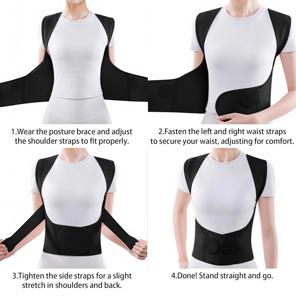 Posture Corrector for Women and Men, Adjustable Shoulder Posture Brace, Back Straightener Posture, Used for Middle Upper Spine