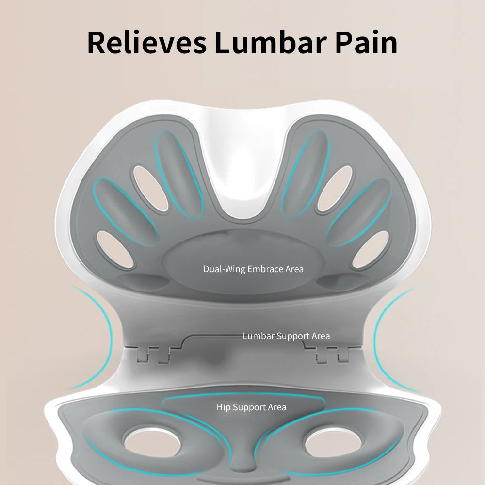 Waist Protection Cushion Back Pain Relief Ergonomic Anti Hunchback Cushion Foldable Back Support Sitting Posture Correction