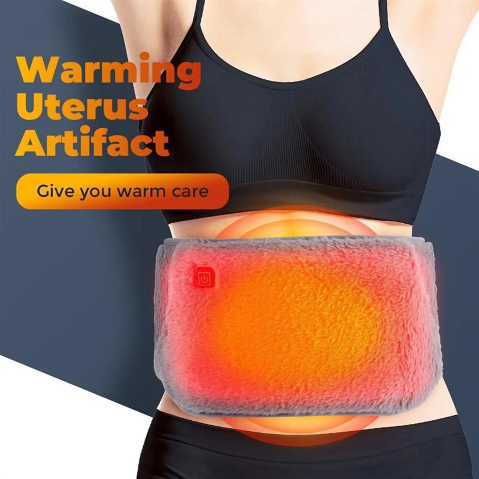 Abdominal Heating Pad 3-Levels Electric Waist Belt Warmer Heated Waist Belt for Menstrual Belly and Abdominal Comfort