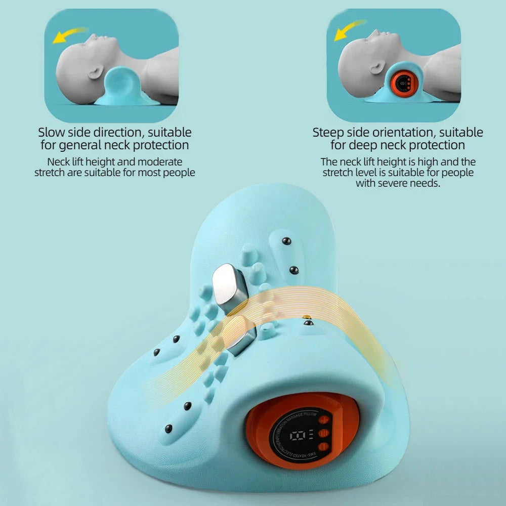 Electric Neck Massager  Pillow Infrared Heating USB Charge Neck Traction Vibration Relax for Shoulder Cervical Spine