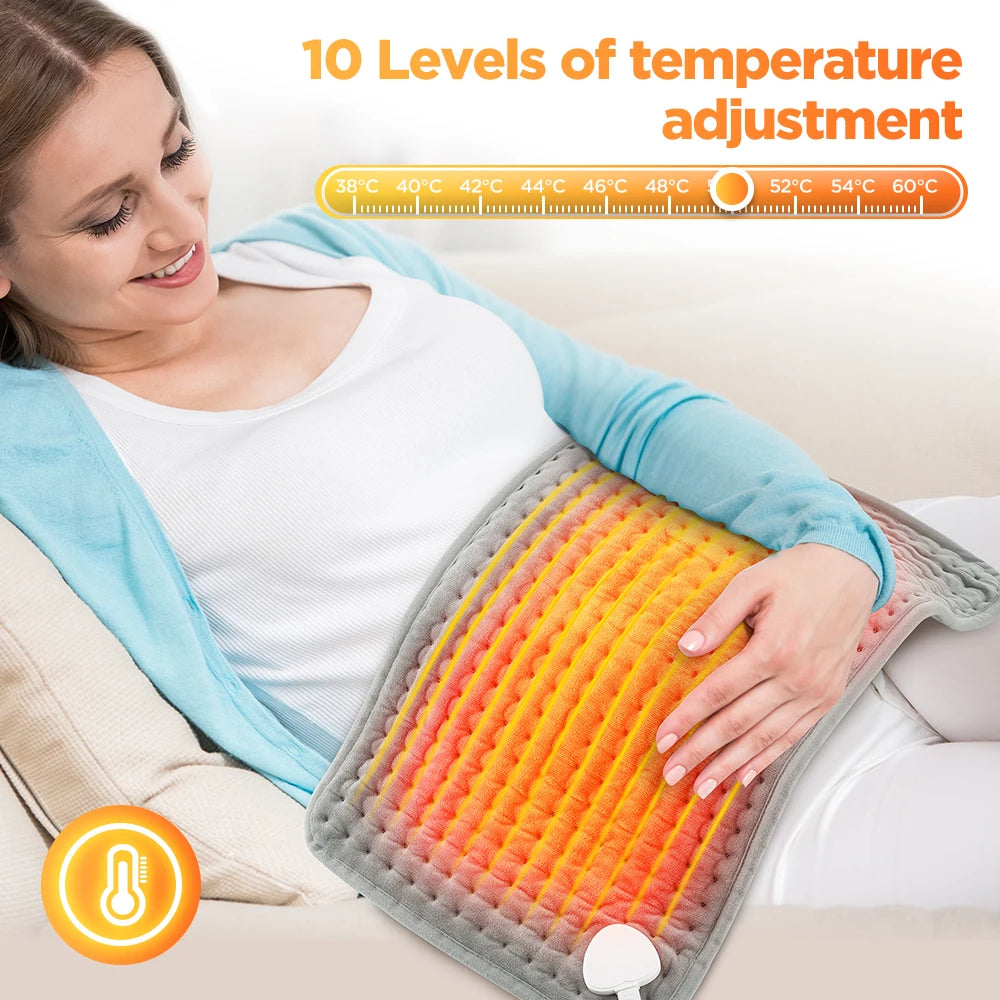 Adjustable Electric Heating Pad Warm Body Blanket Heated Mat for Waist Back Leg Intelligent Timing Feature Comfortable Heat