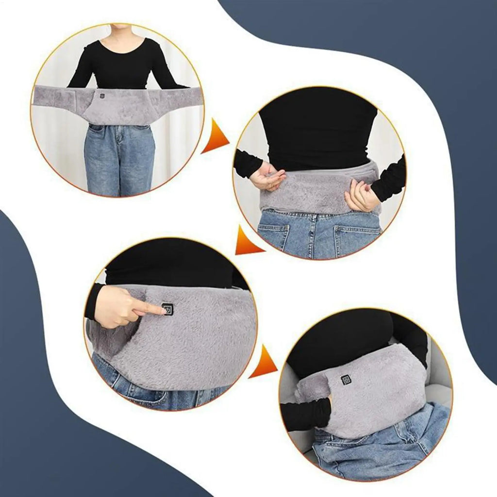 Abdominal Heating Pad 3-Level Electric Waist Belt Warmer Heated Waist Belt hand warmer for Menstrual Belly and Abdominal Comfort