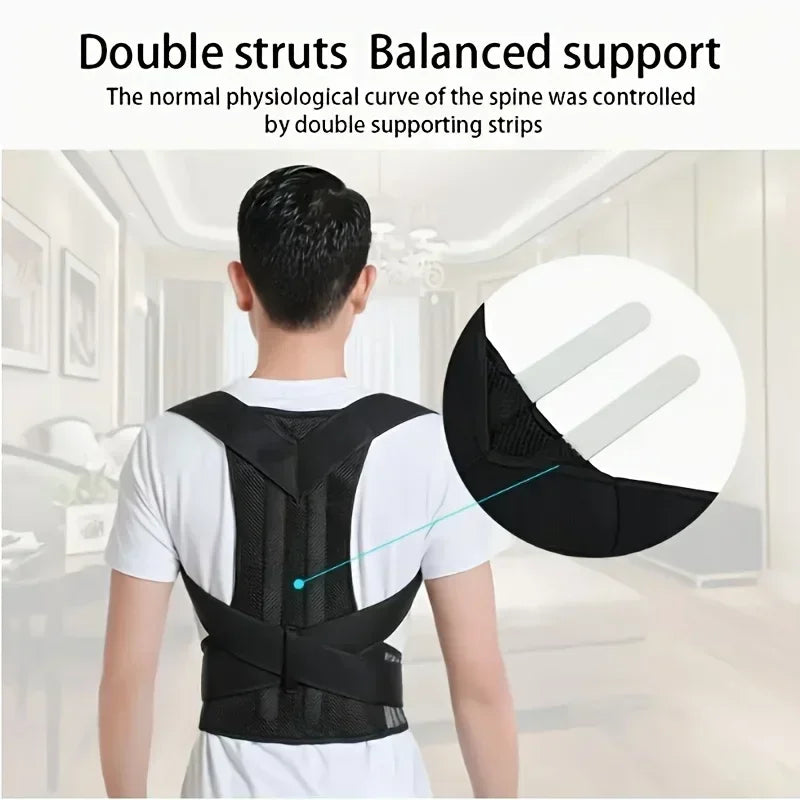 Posture Corrector Back Brace, Adjustable & Breathable for Upper Back Support, Improve Posture and Relieve Pain