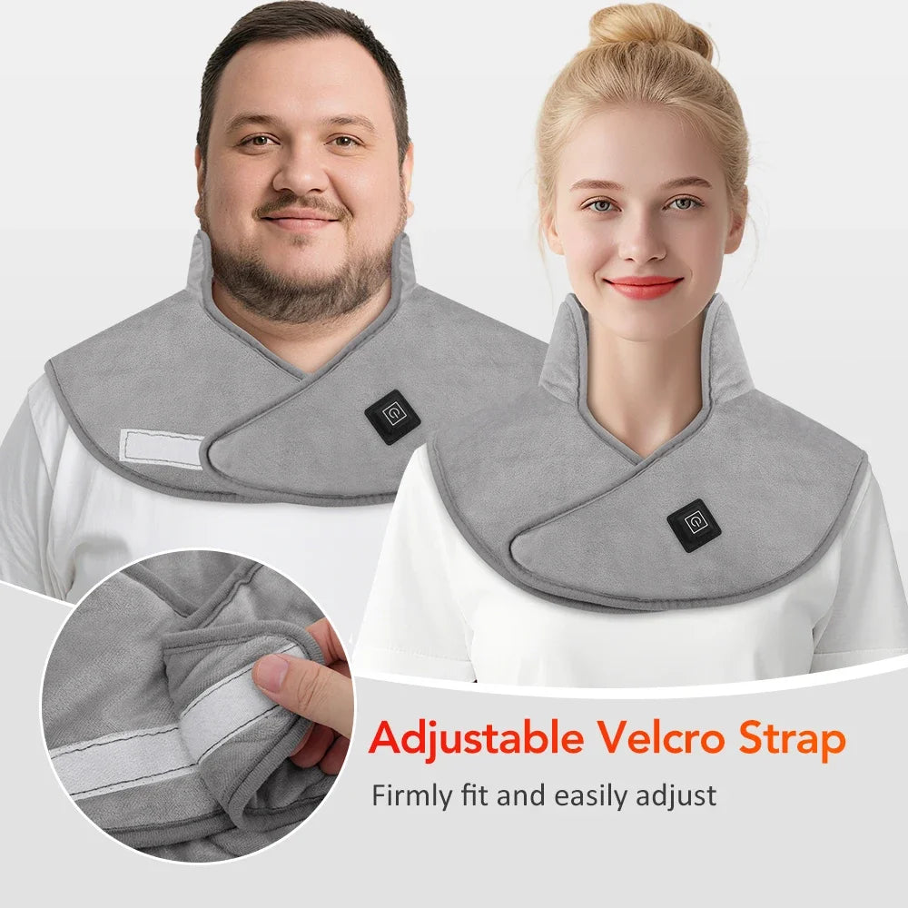 Electric Heating Shoulder Neck Pad USB Heated Back Wrap 3 Heat Level Soft Hot Compress Back Shawl Neck Shoulder Fast Heated Pad