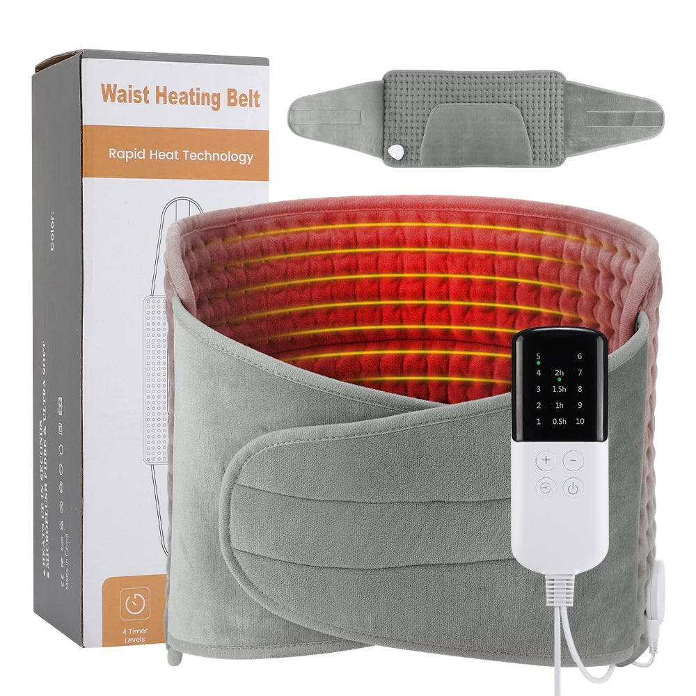 Electric Heating Waist Belt Warm Thermal 10-gear Heating Pad Office Home Temperature Control Waist Belt Warming Back Hand Warmer