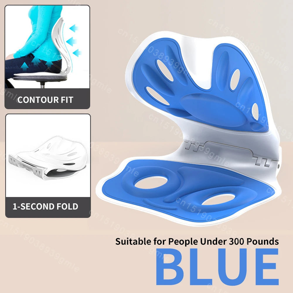 Waist Protection Cushion Back Pain Relief Ergonomic Anti Hunchback Cushion Foldable Back Support Sitting Posture Correction