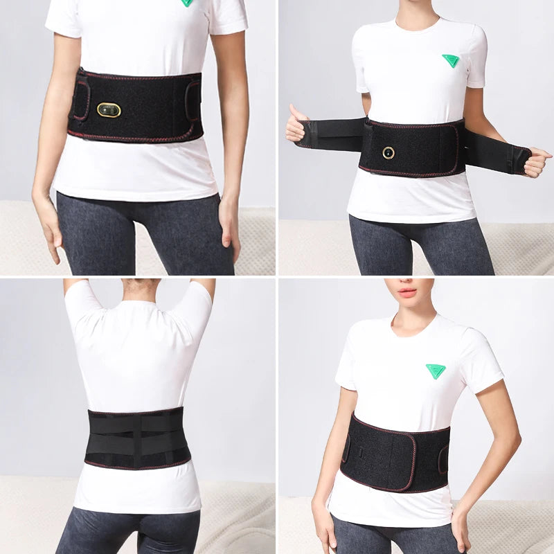 Red Light Therapy Belt -3-Gear Heat & Vibration，Relieves Lower Back Pain， For Sports Recovery & Elderly Lower Back Care