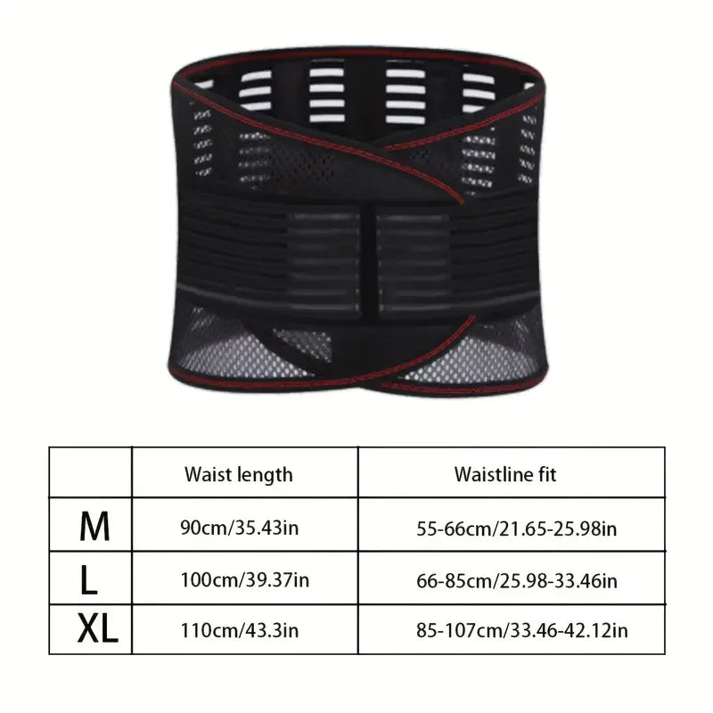 Lumbar Support Belt Anti-Skid Back Braces Waist Belt for Men Women Work Lower Back Pain Relief Spine Lumbar Support Belt