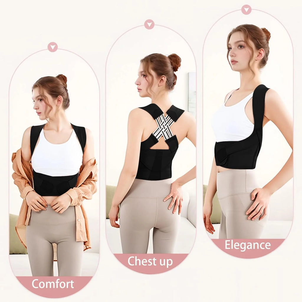 Posture Corrector for Women and Men, Adjustable Shoulder Posture Brace, Back Straightener Posture, Used for Middle Upper Spine