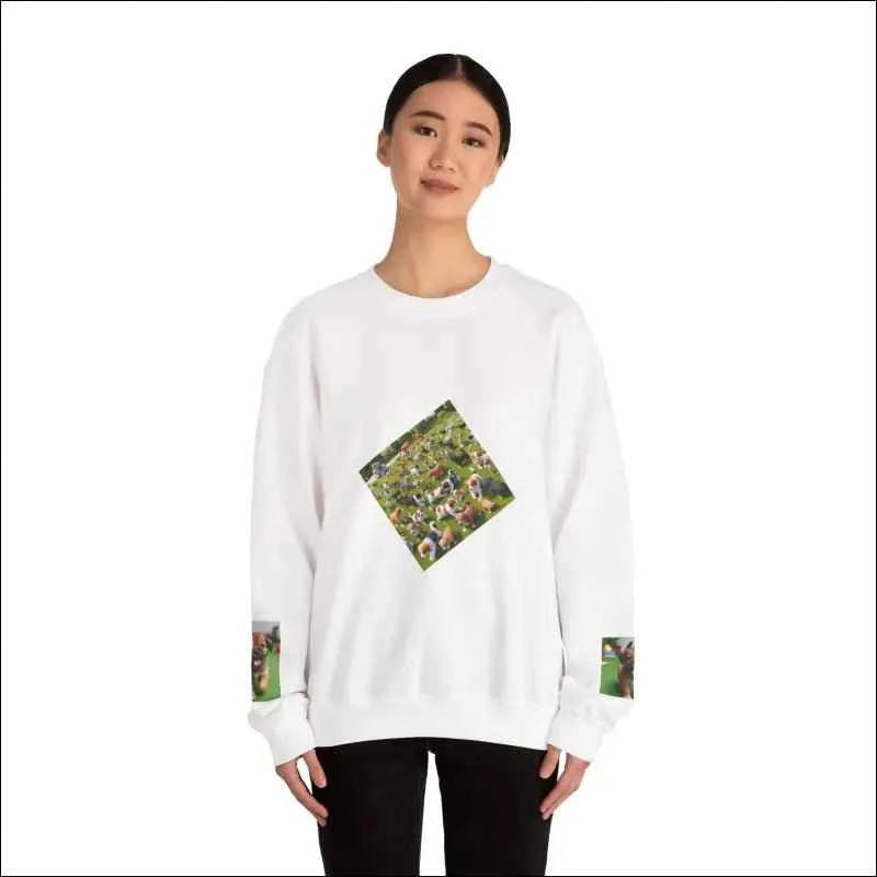 Cotton Blend Crewneck Sweatshirt - Felpa Cotone Design
