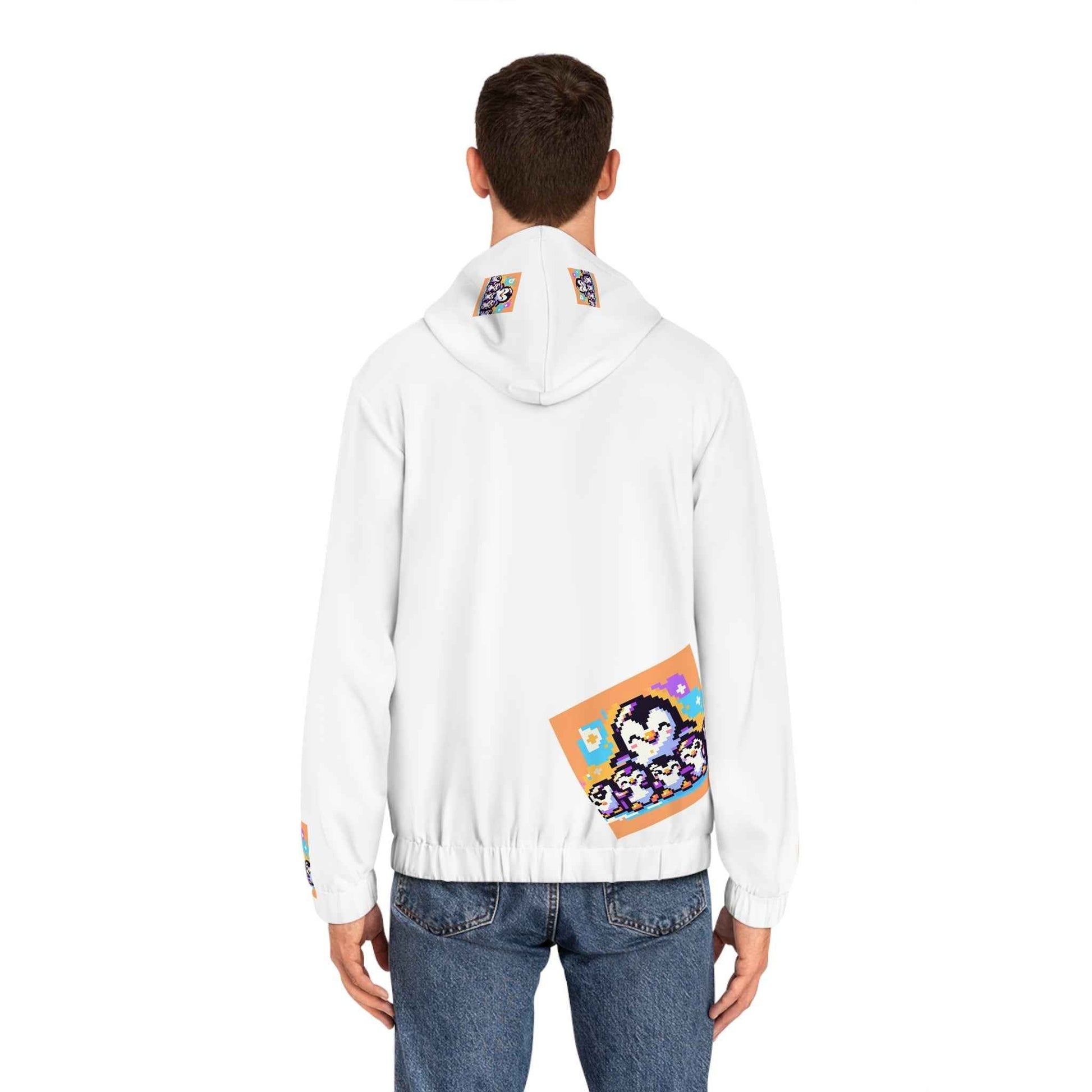 Cozy Cartoon-Inspired Full-Zip Hoodie for Men - Perfect for Everyday Wear and Gifts