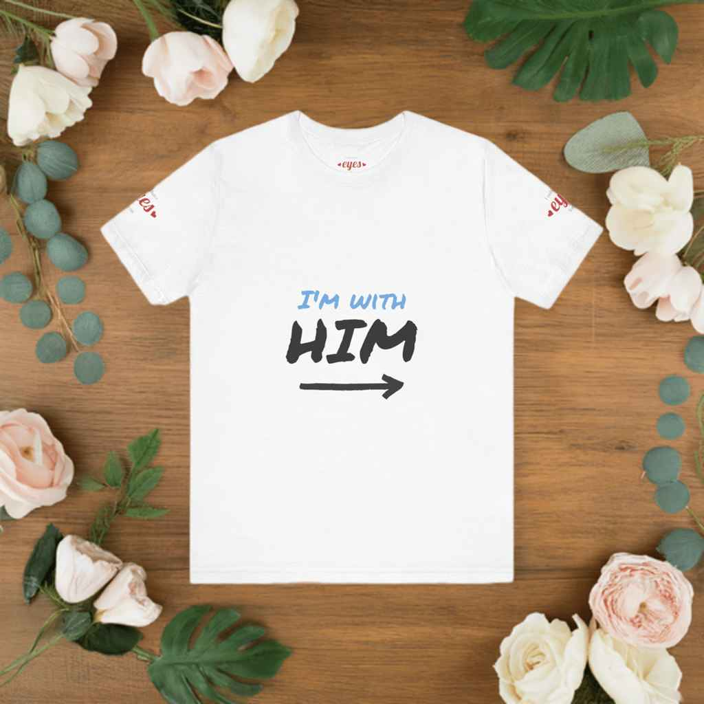 "I'm With Him" Unisex Jersey Tee - Fun Casual Shirt for Couples