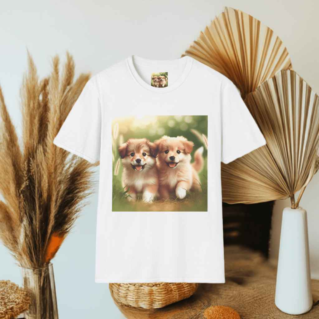 T-shirt unisex "Puppy Love" in Cotone Morbido -Idea regalo per Amanti dei Cani .