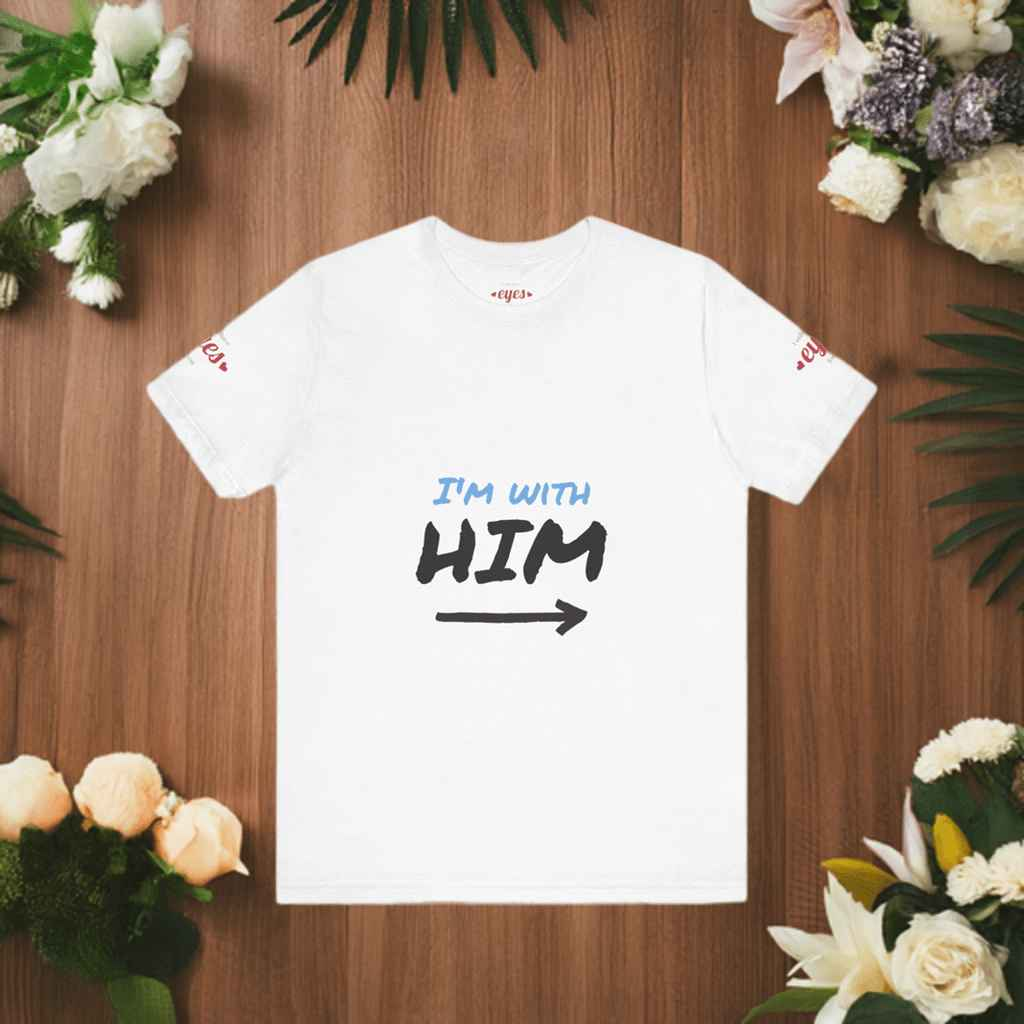 "I'm With Him" Unisex Jersey Tee - Fun Casual Shirt for Couples