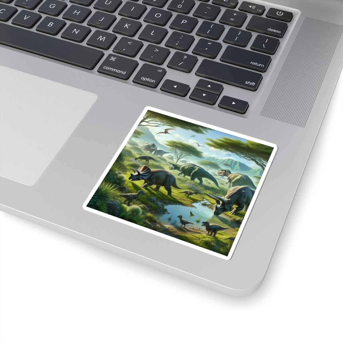 Jurassic Adventure Kiss-Cut Stickers - Dinosaur Scene for Nature Lovers & Kids