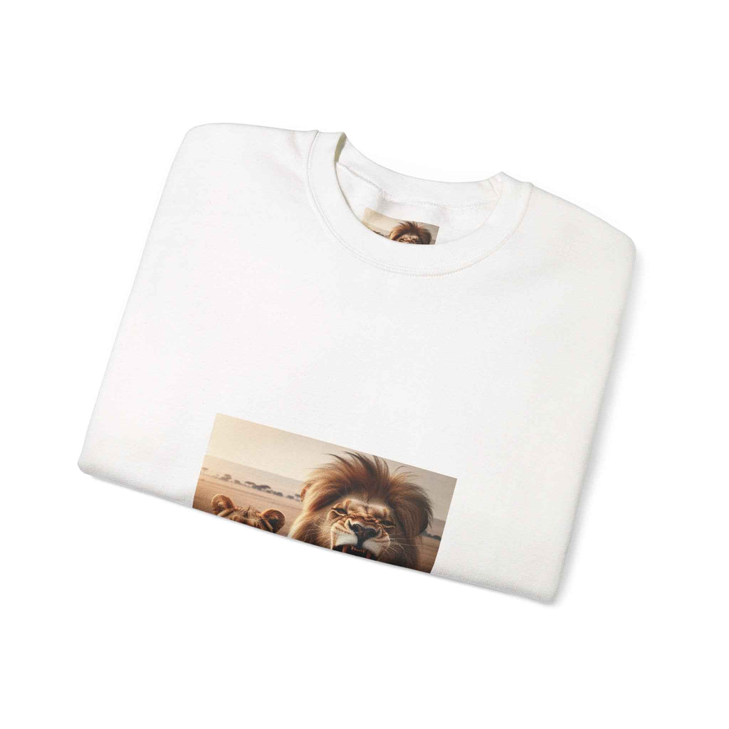Roaring Lion Crewneck Sweatshirt - Unisex Heavy Blend™ - Wildlife Art Design