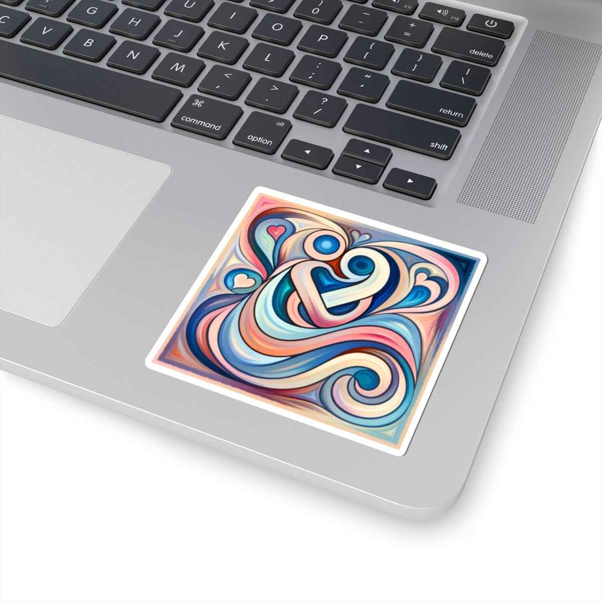 Romantic Love Kiss-Cut Stickers | Artistic Couple Design for Valentine's Day & Weddings