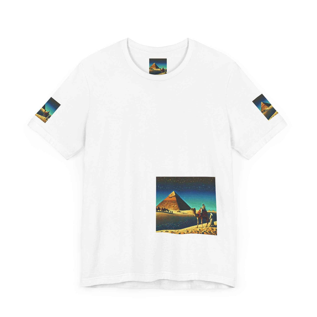 Vintage Pyramid Adventure Unisex Jersey Tee - Starry Night Design