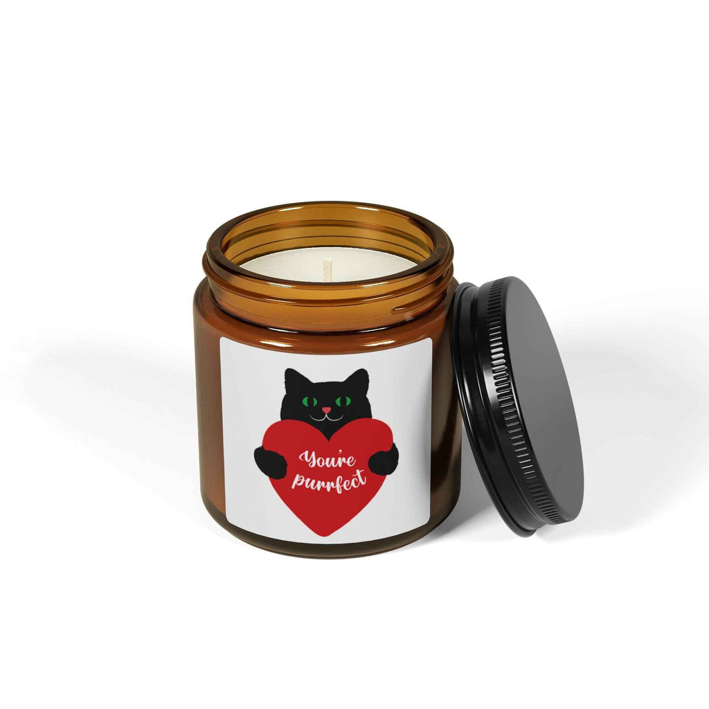 You're Purrfect Scented Soy Candle - Amber Jar - Perfect Gift for Cat Lovers